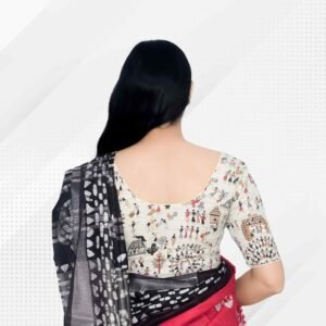 Riyashree madhubani ready to wear saree blouse for women